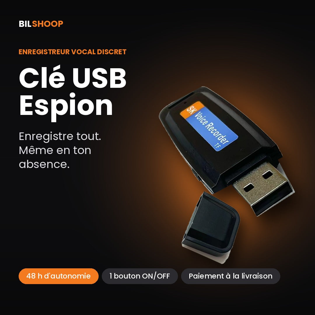 Clé USB Espion – Enregistreur Discret