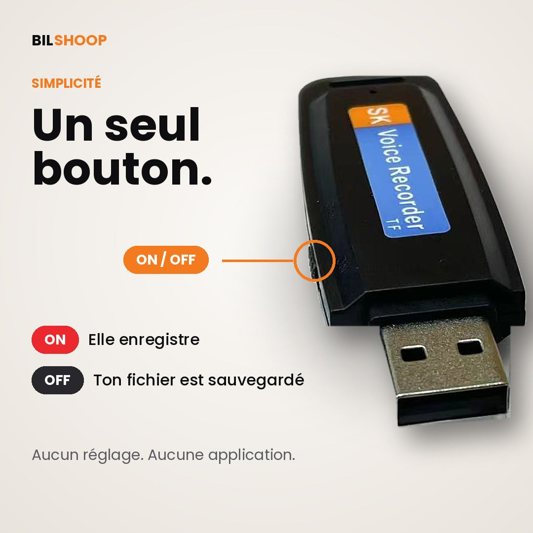 Clé USB Espion – Enregistreur Discret
