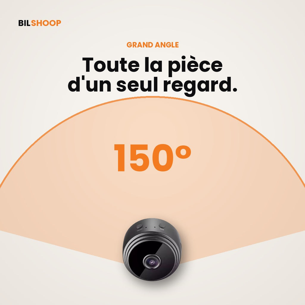 Mini Caméra WiFi HD – Vision de Nuit & Alerte Mouvement