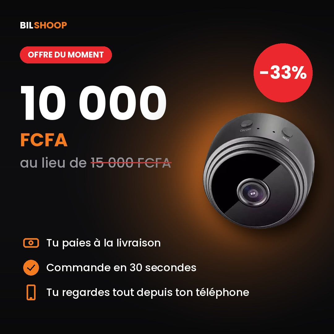 Mini Caméra WiFi HD – Vision de Nuit & Alerte Mouvement