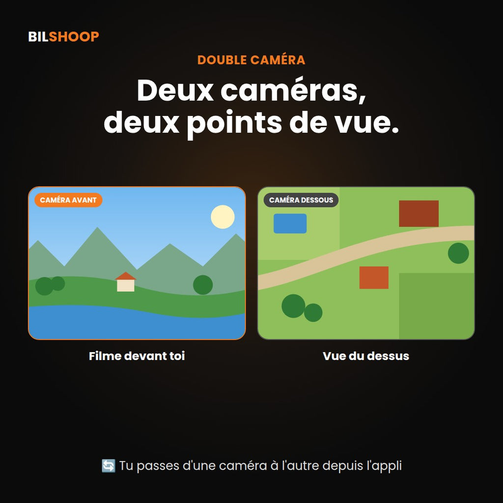 Drone Pliable Double Caméra – Vol Stable & 2 Batteries