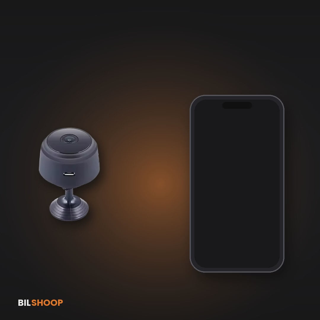 Mini Caméra WiFi HD – Vision de Nuit & Alerte Mouvement